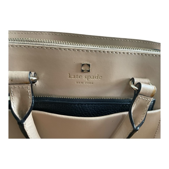 Kate Spade Mini Bernadine Hadley Satchel Tan Leather Handbag w/Crossbody Strap - Picture 8 of 10